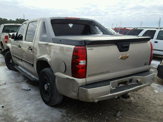 3GNFK12367G280022 - 2007 CHEVROLET AVALANCHE BEIGE photo 3