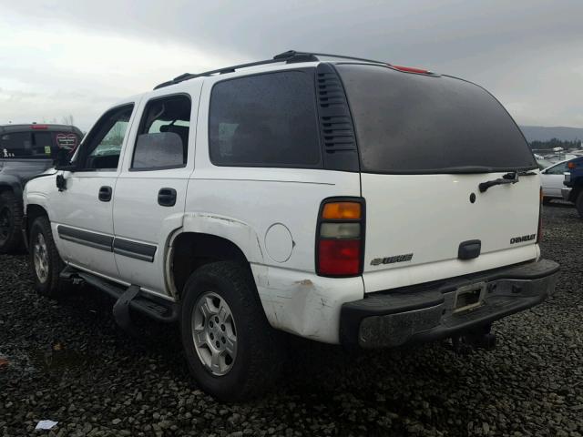 1GNEK13T04R244851 - 2004 CHEVROLET TAHOE K150 WHITE photo 3