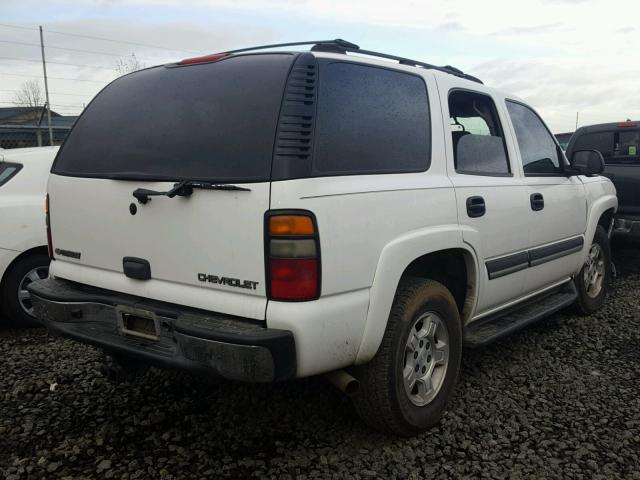 1GNEK13T04R244851 - 2004 CHEVROLET TAHOE K150 WHITE photo 4