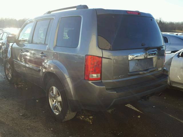 5FNYF38569B025485 - 2009 HONDA PILOT EXL GRAY photo 3