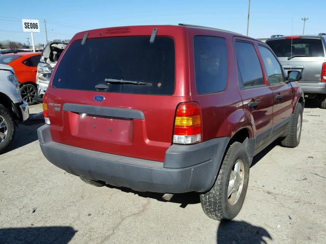 1FMYU03103KD46646 - 2003 FORD ESCAPE XLT RED photo 4