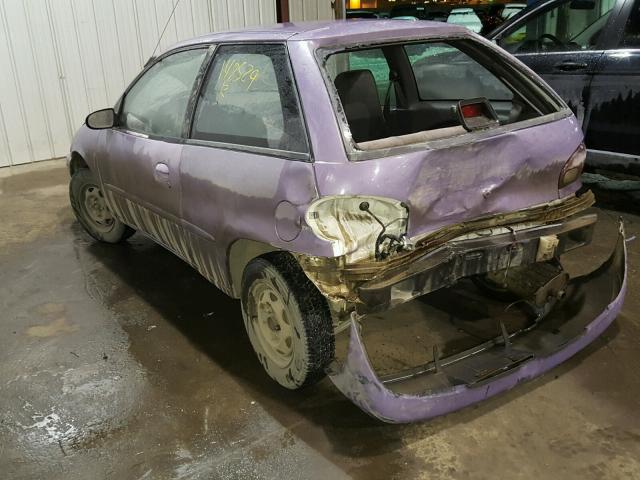 2C1MR2267T6748886 - 1996 GEO METRO BASE PURPLE photo 3