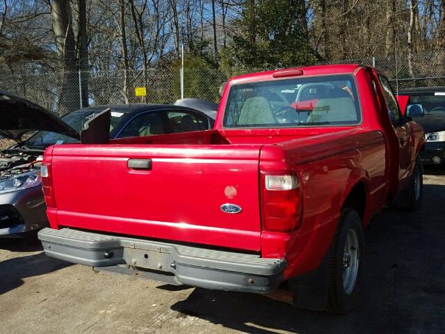 1FTYR10U72TA21382 - 2002 FORD RANGER RED photo 4