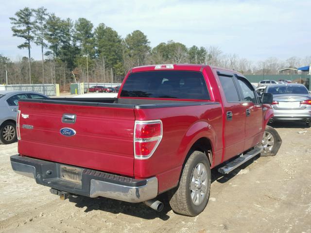 1FTFW1CT2BFC44012 - 2011 FORD F150 SUPER RED photo 4
