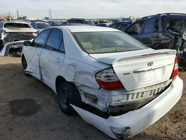 4T1BE32K33U206240 - 2003 TOYOTA CAMRY LE WHITE photo 3