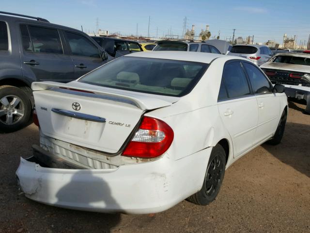 4T1BE32K33U206240 - 2003 TOYOTA CAMRY LE WHITE photo 4