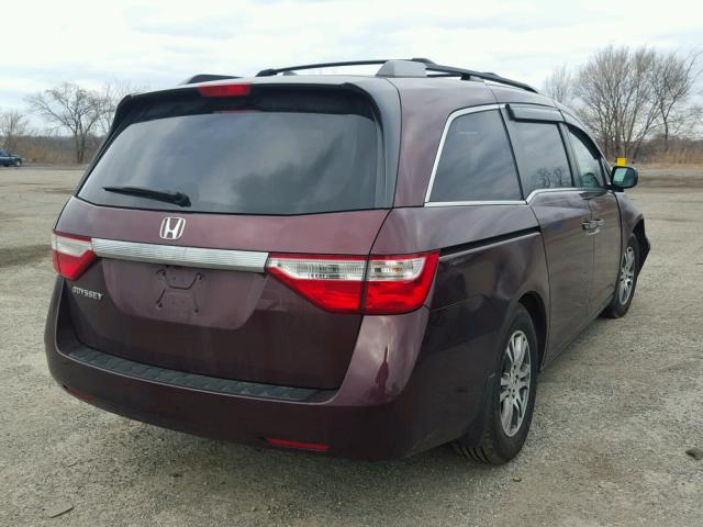 5FNRL5H68CB110868 - 2012 HONDA ODYSSEY EX BURN photo 4