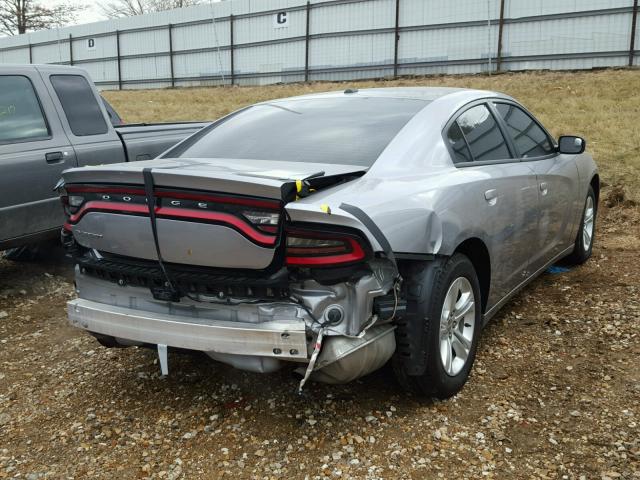 2C3CDXBG5FH805828 - 2015 DODGE CHARGER SE SILVER photo 4