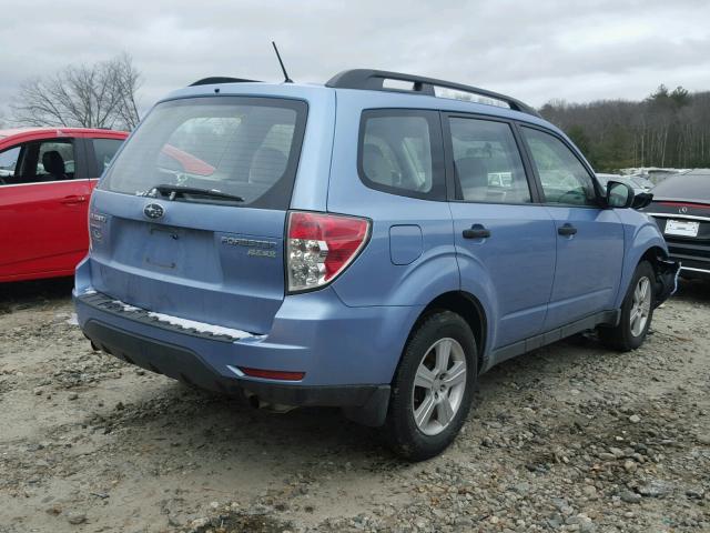 JF2SHABC1BH782572 - 2011 SUBARU FORESTER 2 BLUE photo 4