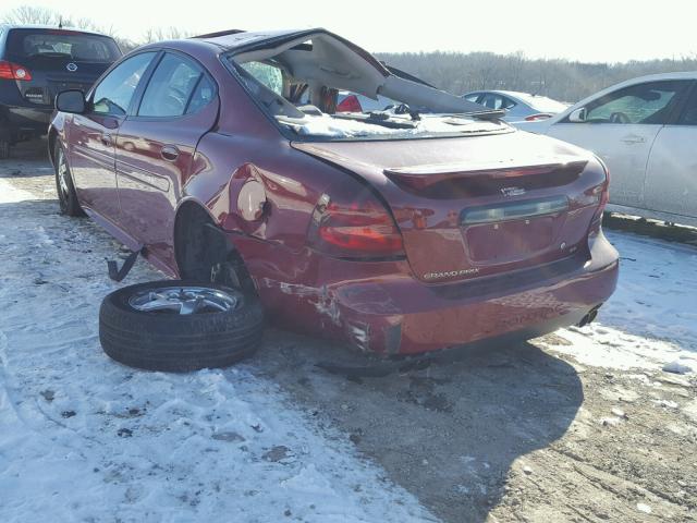 2G2WS522341375377 - 2004 PONTIAC GRAND PRIX MAROON photo 3