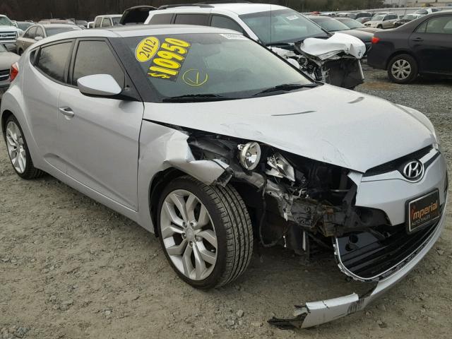 KMHTC6AD2CU049699 - 2012 HYUNDAI VELOSTER B SILVER photo 1