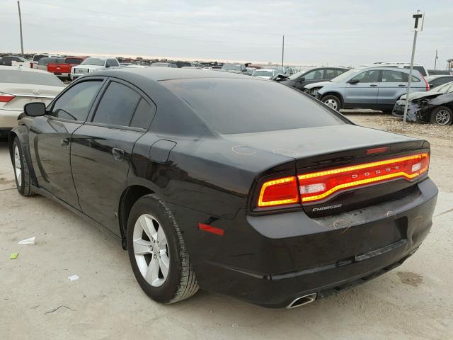 2C3CDXBG4DH637001 - 2013 DODGE CHARGER SE BLACK photo 3