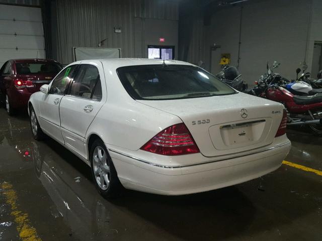 WDBNG84J76A469297 - 2006 MERCEDES-BENZ S 500 4MAT WHITE photo 3