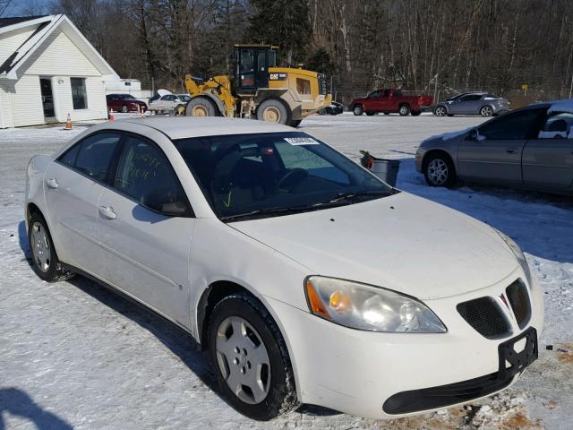 1G2ZF58B574106590 - 2007 PONTIAC G6 VALUE L WHITE photo 1