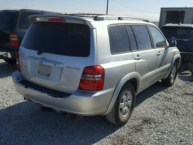 JTEGF21A420050639 - 2002 TOYOTA HIGHLANDER GRAY photo 4