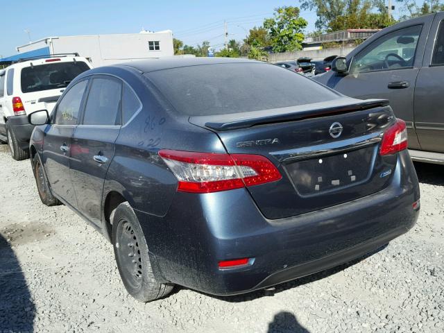 3N1AB7AP9EL677368 - 2014 NISSAN SENTRA S GRAY photo 3