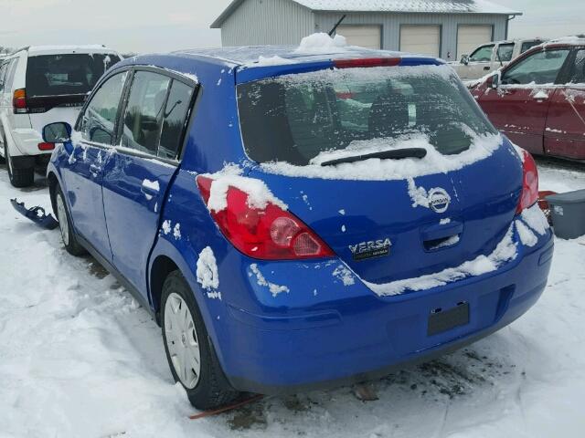 3N1BC1CP9BL424946 - 2011 NISSAN VERSA S BLUE photo 3