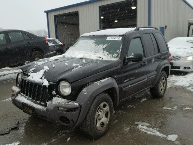 1J4GL48K03W721336 - 2003 JEEP LIBERTY SP BLACK photo 2