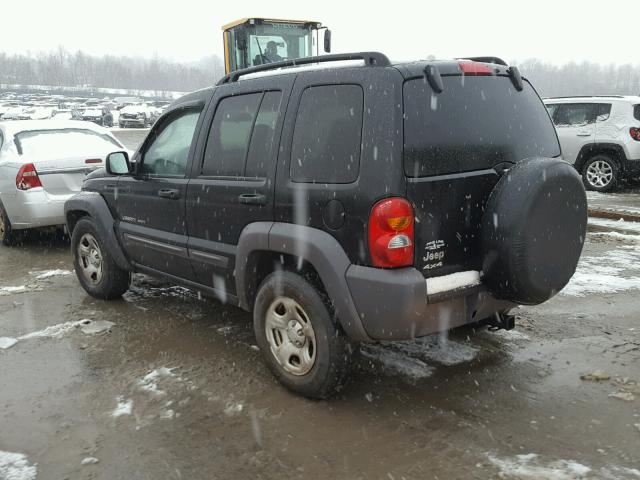 1J4GL48K03W721336 - 2003 JEEP LIBERTY SP BLACK photo 3