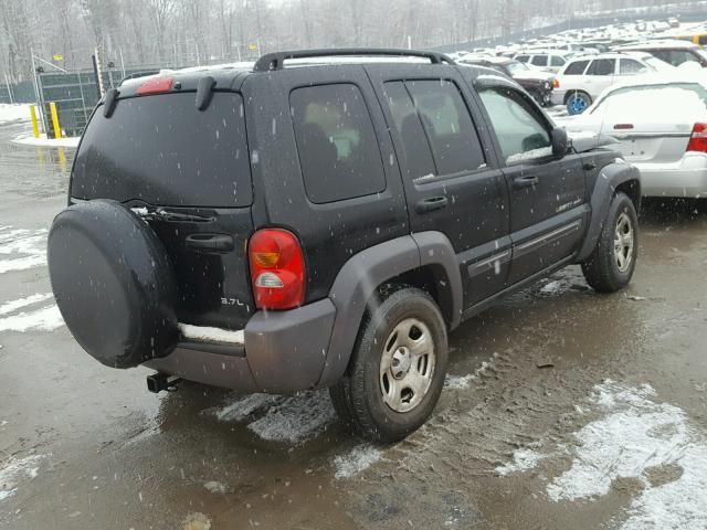 1J4GL48K03W721336 - 2003 JEEP LIBERTY SP BLACK photo 4