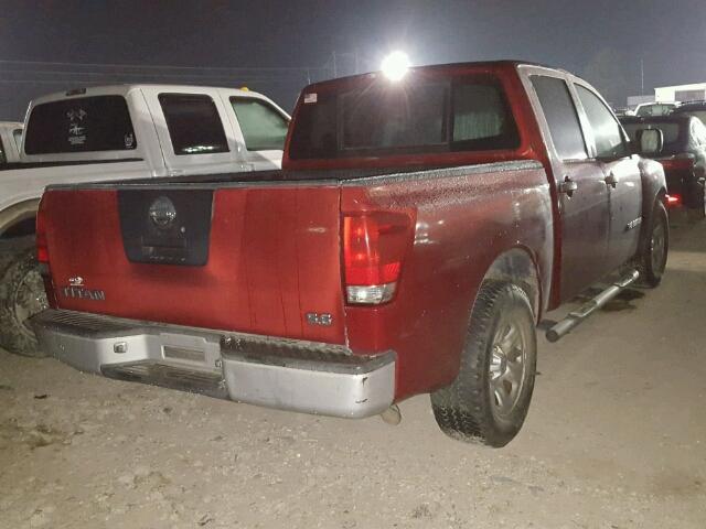 1N6BA07A25N572117 - 2005 NISSAN TITAN XE/S RED photo 4