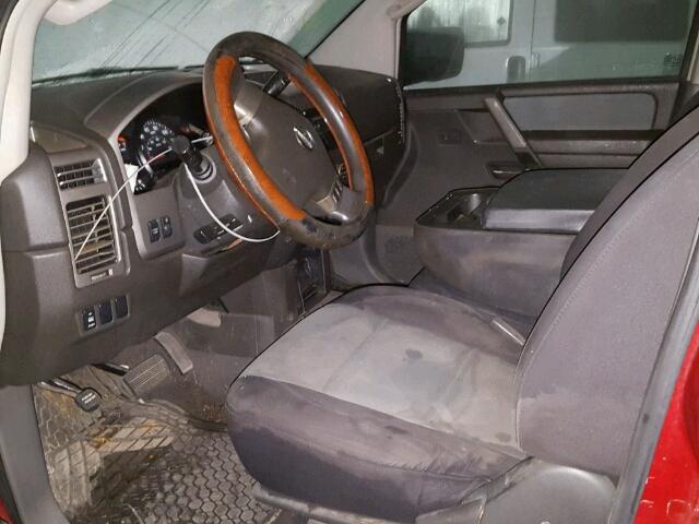 1N6BA07A25N572117 - 2005 NISSAN TITAN XE/S RED photo 5