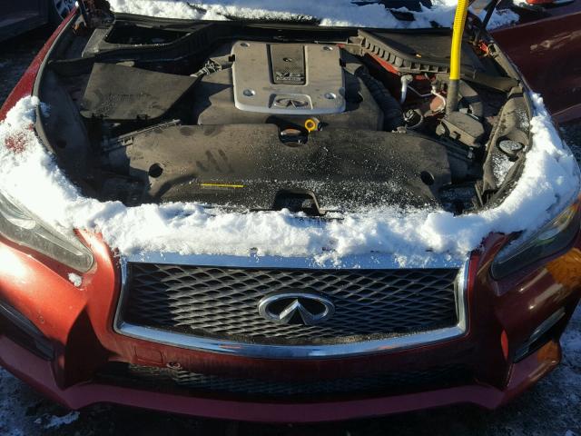 JN1BV7AR5EM680464 - 2014 INFINITI Q50 BASE RED photo 7