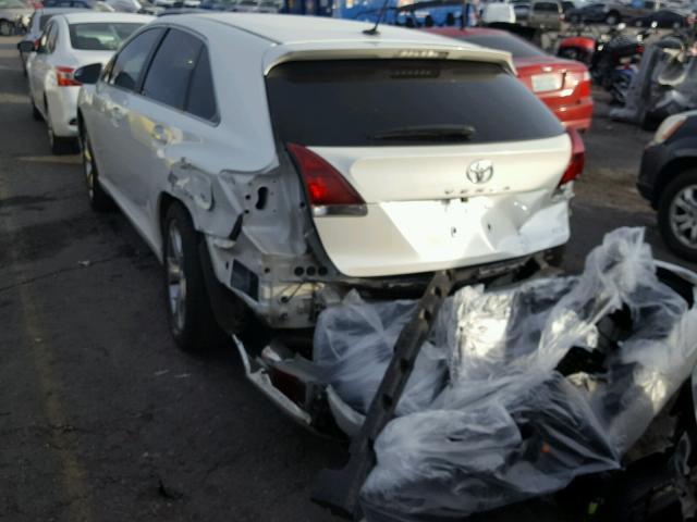 4T3ZK3BB6DU060691 - 2013 TOYOTA VENZA LE WHITE photo 3