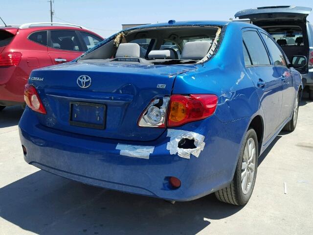 2T1BU4EE1AC485040 - 2010 TOYOTA COROLLA/S/ BLUE photo 4