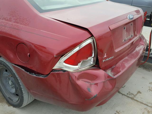 3FAFP06Z66R188372 - 2006 FORD FUSION S RED photo 9
