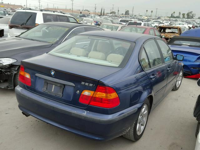 WBAEV33473KL89653 - 2003 BMW 325 I BLUE photo 4