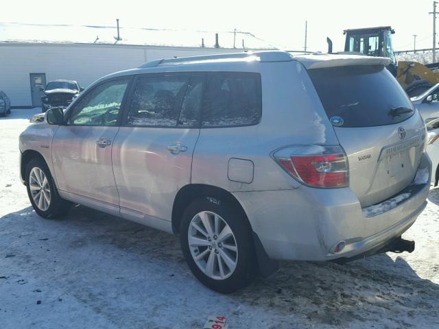 JTEEW44A892030696 - 2009 TOYOTA HIGHLANDER SILVER photo 3