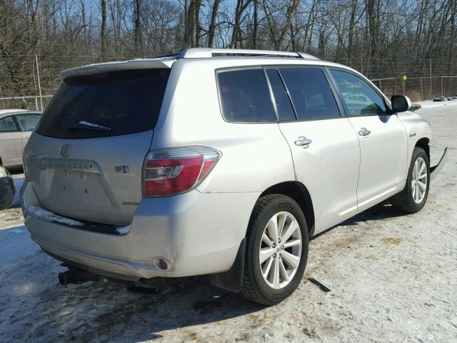 JTEEW44A892030696 - 2009 TOYOTA HIGHLANDER SILVER photo 4