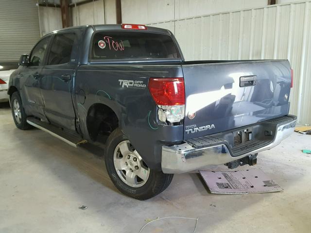 5TFEY5F10AX087340 - 2010 TOYOTA TUNDRA CRE BLUE photo 3