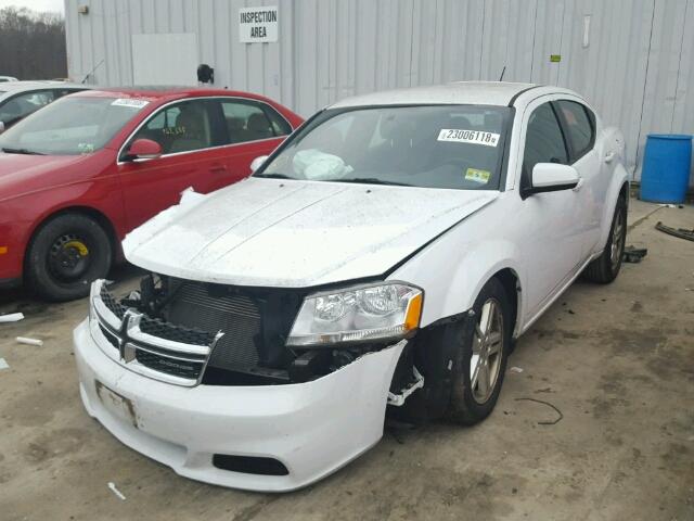 1B3BD1FB7BN555837 - 2011 DODGE AVENGER MA WHITE photo 2