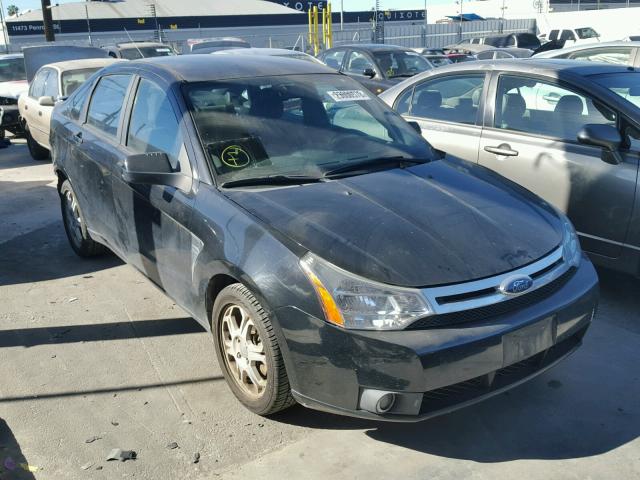 1FAHP35N68W188185 - 2008 FORD FOCUS SE BLACK photo 1