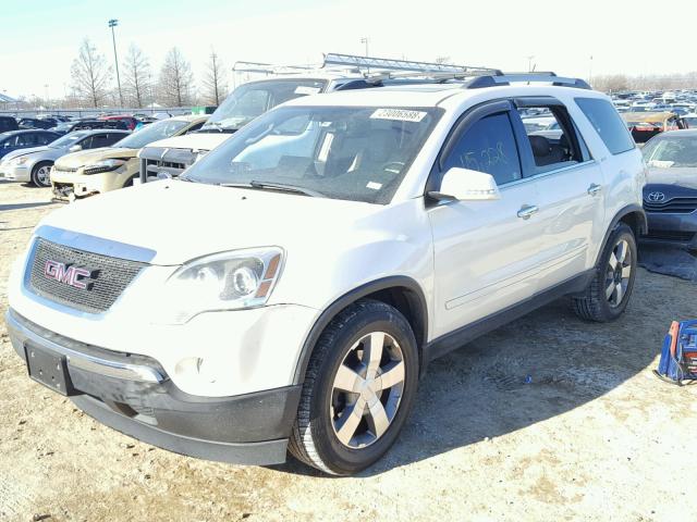 1GKKVRED9BJ255449 - 2011 GMC ACADIA SLT WHITE photo 2