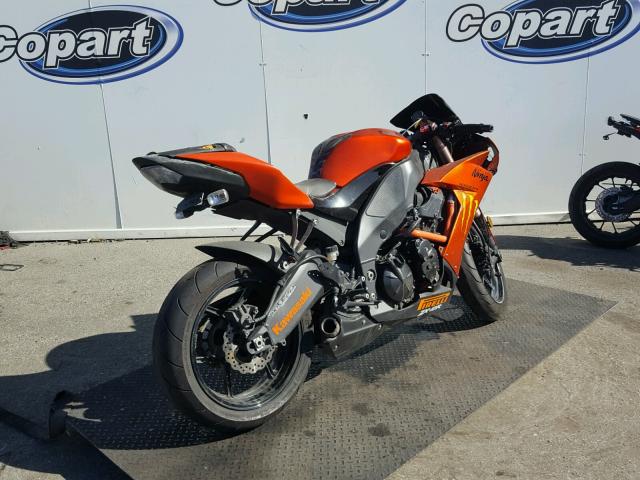 JKAZXCE149A024938 - 2009 KAWASAKI ZX1000 E ORANGE photo 4