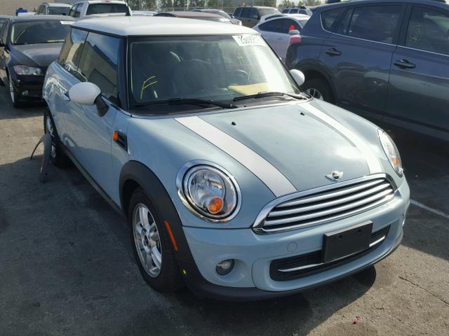 WMWSU3C54DT682839 - 2013 MINI COOPER BLUE photo 1