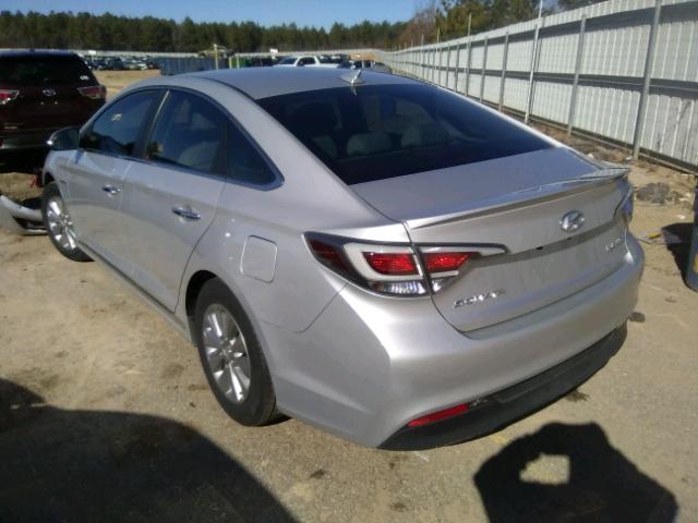 KMHE24L13GA010839 - 2016 HYUNDAI SONATA HYB SILVER photo 3