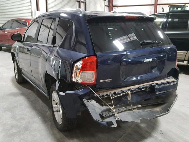 1C4NJCBA7CD657434 - 2012 JEEP COMPASS SP BLUE photo 3