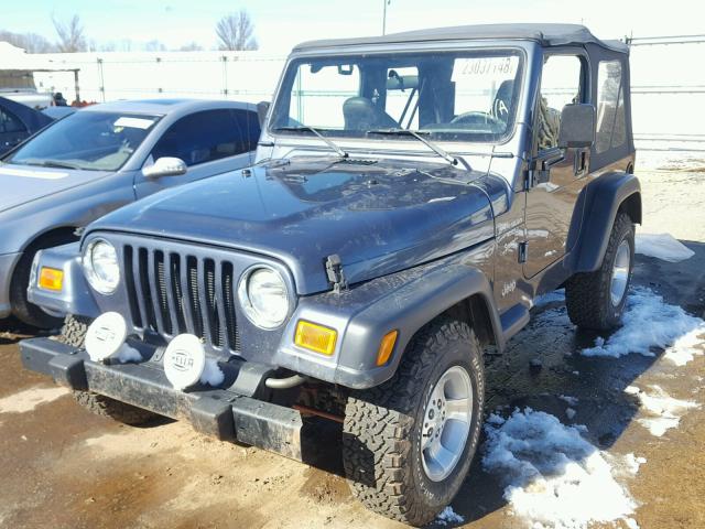 1J4FA49S61P340890 - 2001 JEEP WRANGLER / BLUE photo 2