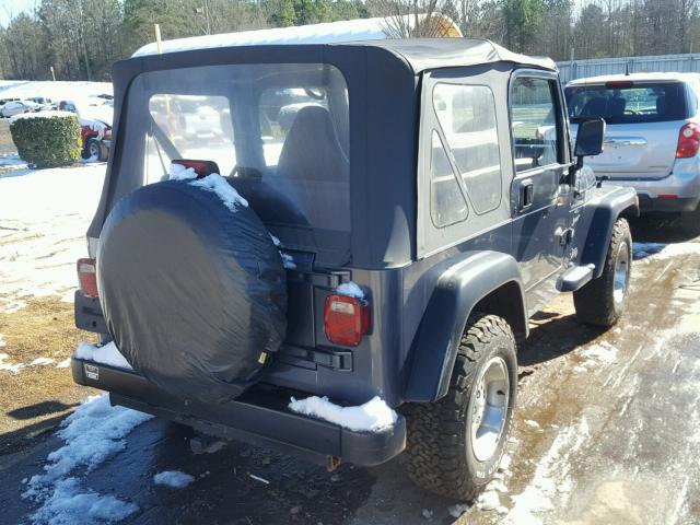 1J4FA49S61P340890 - 2001 JEEP WRANGLER / BLUE photo 4