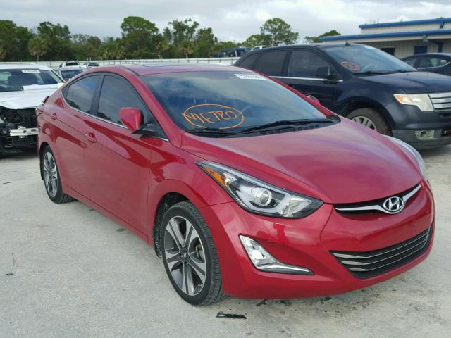 KMHDH4AHXEU152353 - 2014 HYUNDAI ELANTRA SE RED photo 1