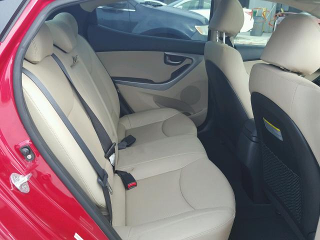 KMHDH4AHXEU152353 - 2014 HYUNDAI ELANTRA SE RED photo 6