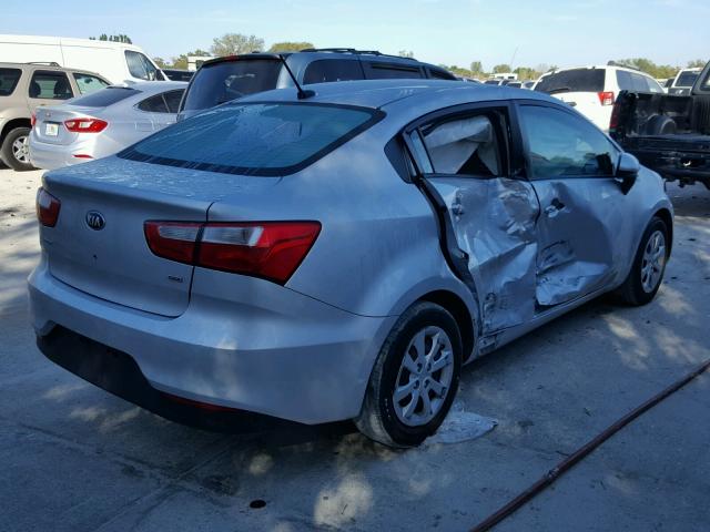 KNADM4A33G6634140 - 2016 KIA RIO LX SILVER photo 4