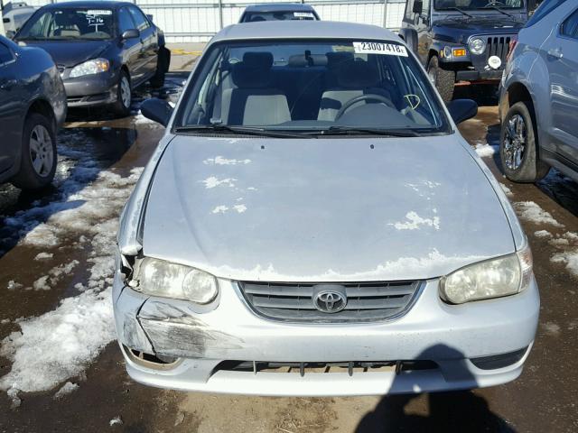 1NXBR12E11Z440215 - 2001 TOYOTA COROLLA CE GRAY photo 9