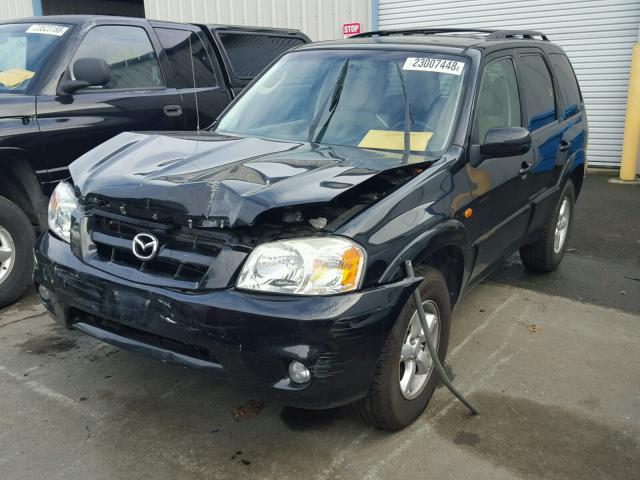 4F2YZ94155KM07680 - 2005 MAZDA TRIBUTE S BLACK photo 2