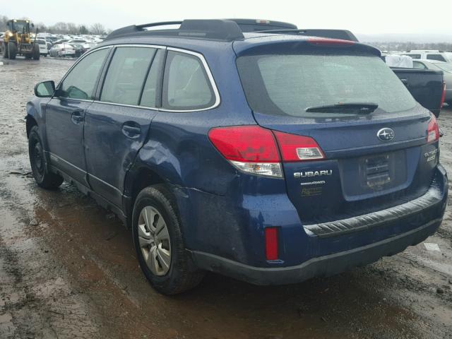 4S4BRBAC4B3318462 - 2011 SUBARU OUTBACK 2. BLUE photo 3