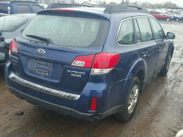 4S4BRBAC4B3318462 - 2011 SUBARU OUTBACK 2. BLUE photo 4